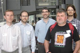 Visiting delegates from the Hungarian Academy of Sciences’ Biological Research Centre with host Dr Raymond Sparrow (CSIR) (centre).